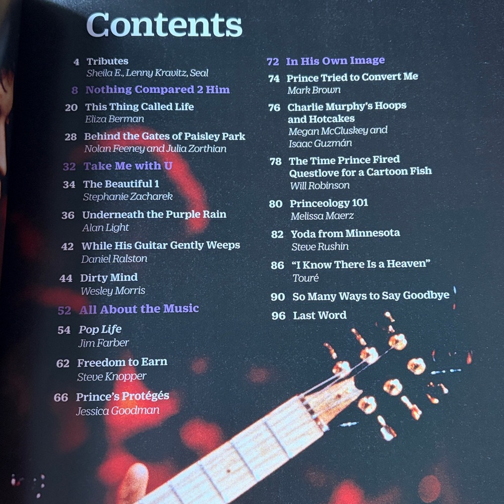 Time Magazine Featuring Prince - Picture 5 of 5